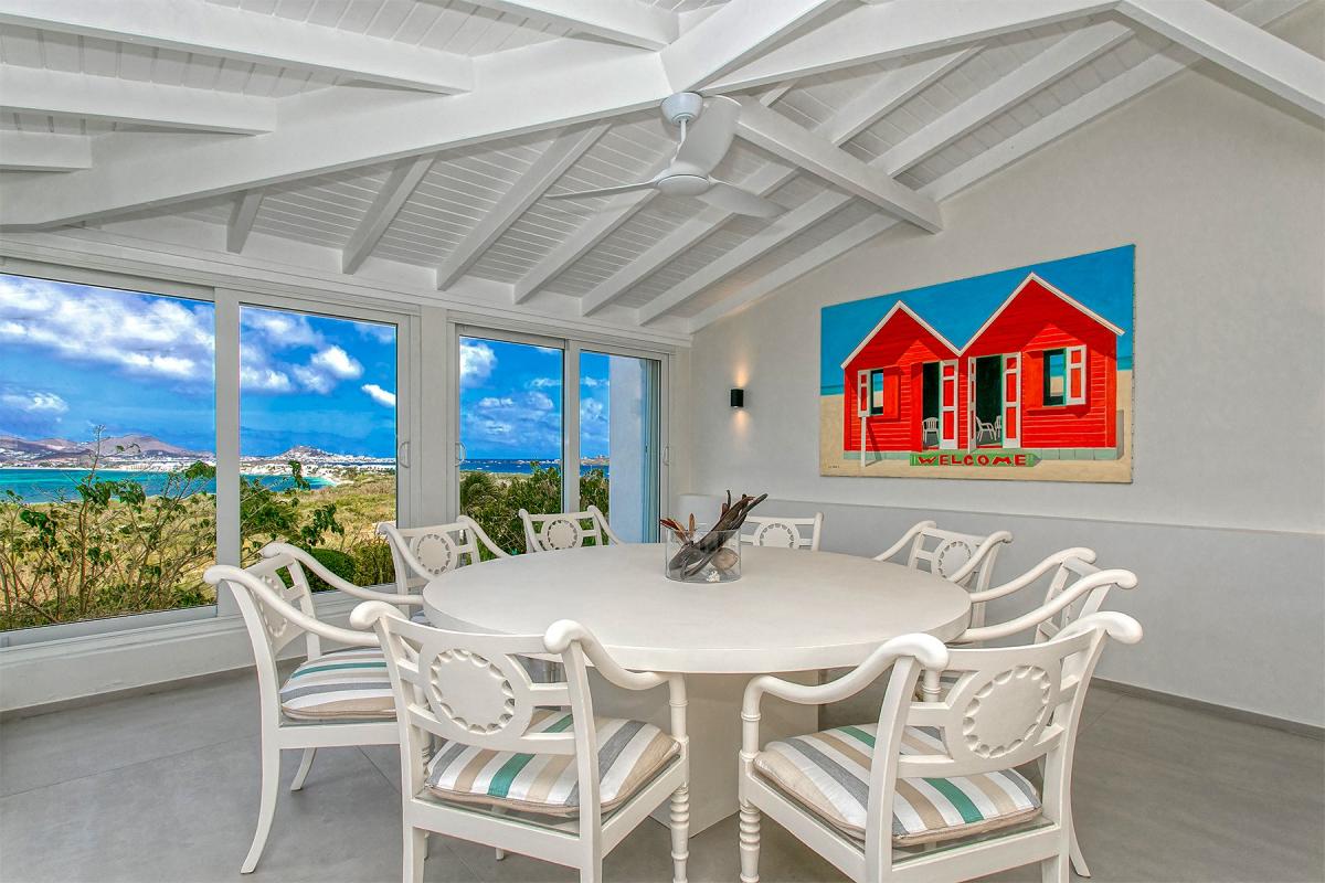 Luxury Villa Rental St Martin - Dining area